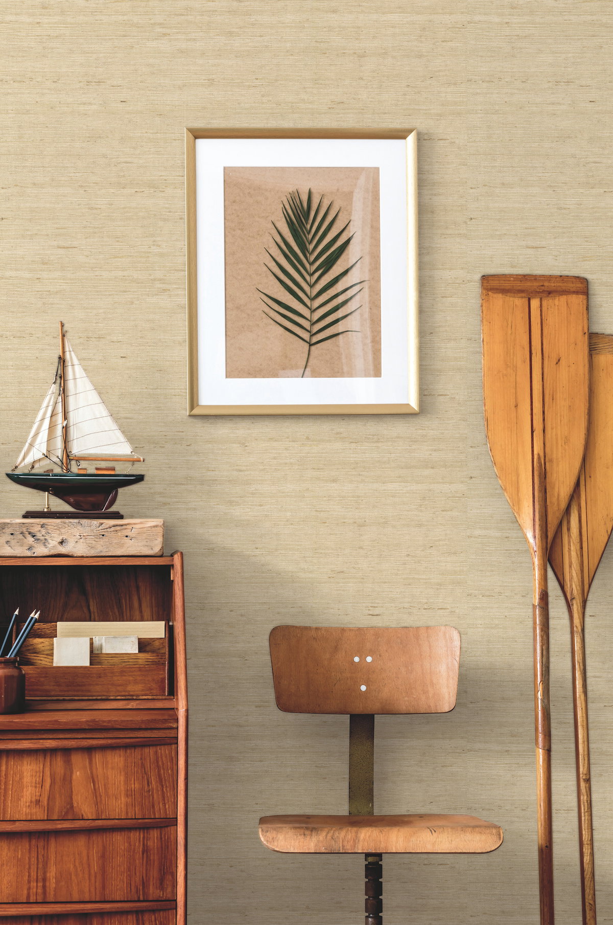 Arrowroot Cream Wallpaper, by York Wall, 24' length x 3' width x 0.02" depth View 2