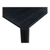 Post Large Dining Table Black, by Moe's Home, 96" width x 29" height x 39" depth thumbnail 4