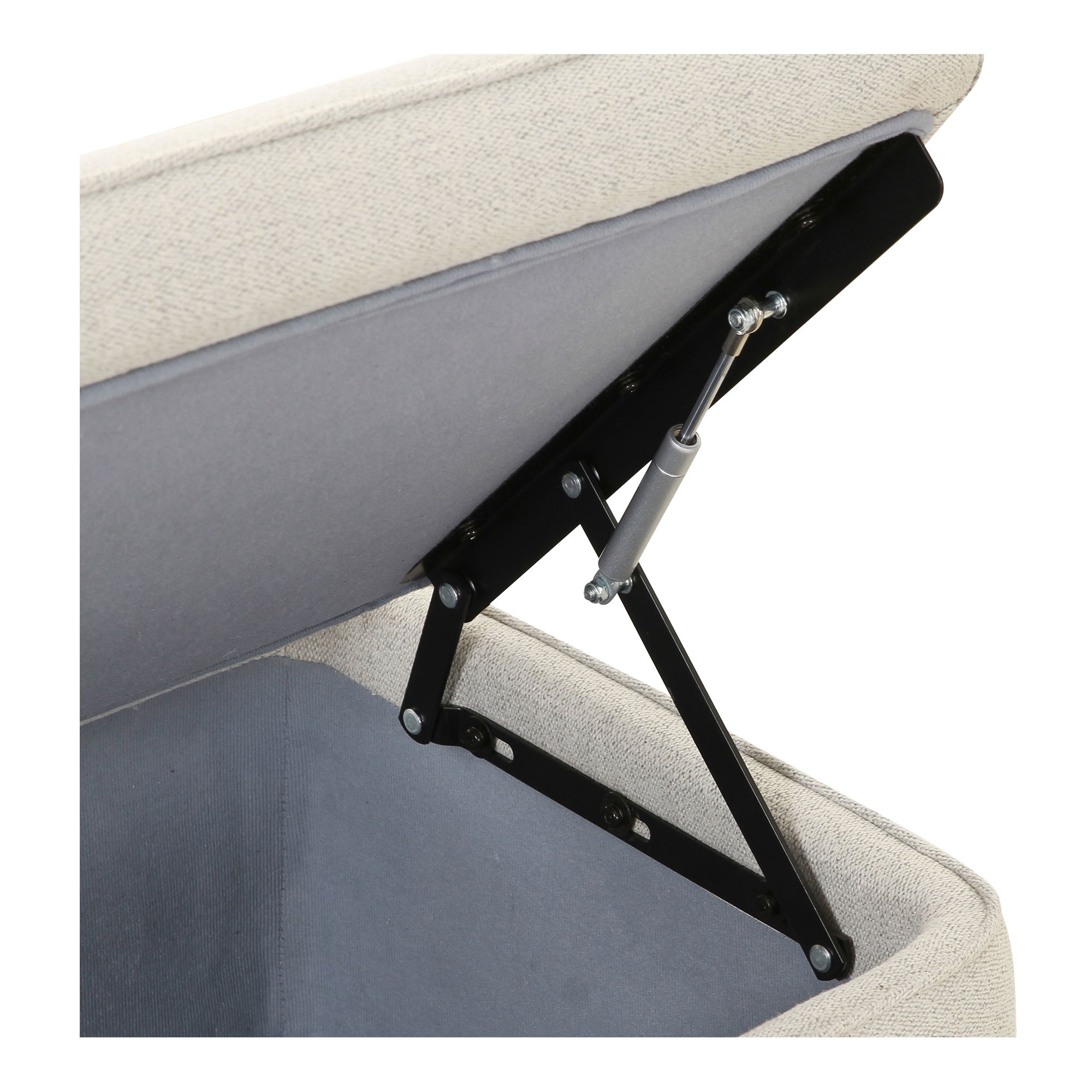 Ichigo Storage Bench Light Grey, Benche by Moe's Home, 59" width x 18" height x 20" depth View 6