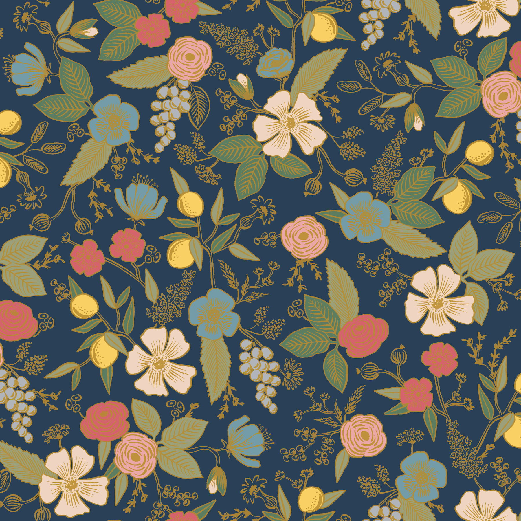 Colette Navy Peel & Stick Wallpaper large image 