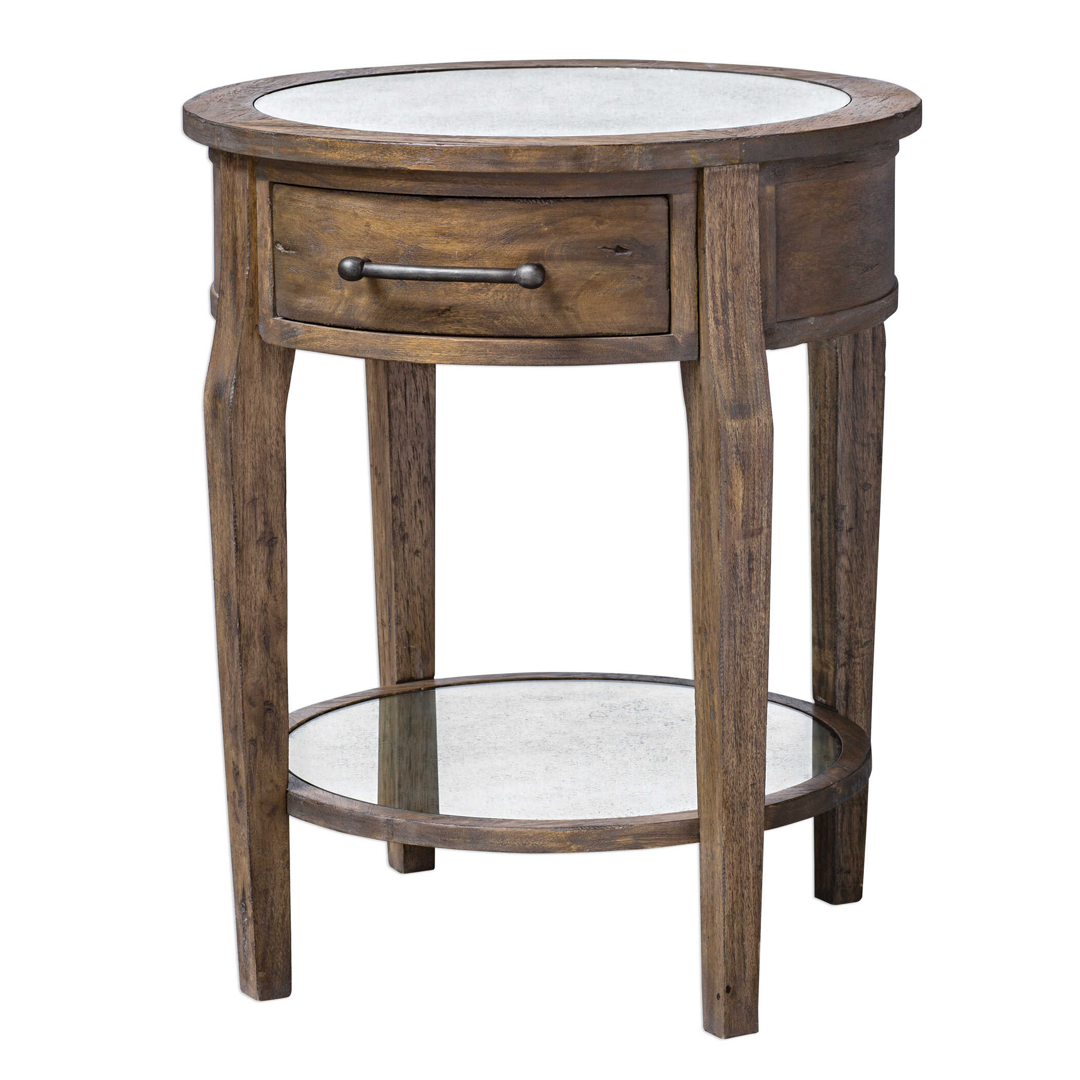 Raelynn Wood Lamp Table, Furniture by Uttermost, 24.5" width x 28.5" height x 24.5" depth View 4