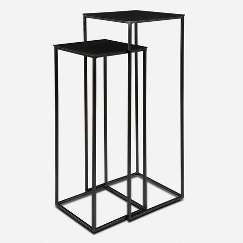 Coreene Nesting Pedestal Tables, S/2