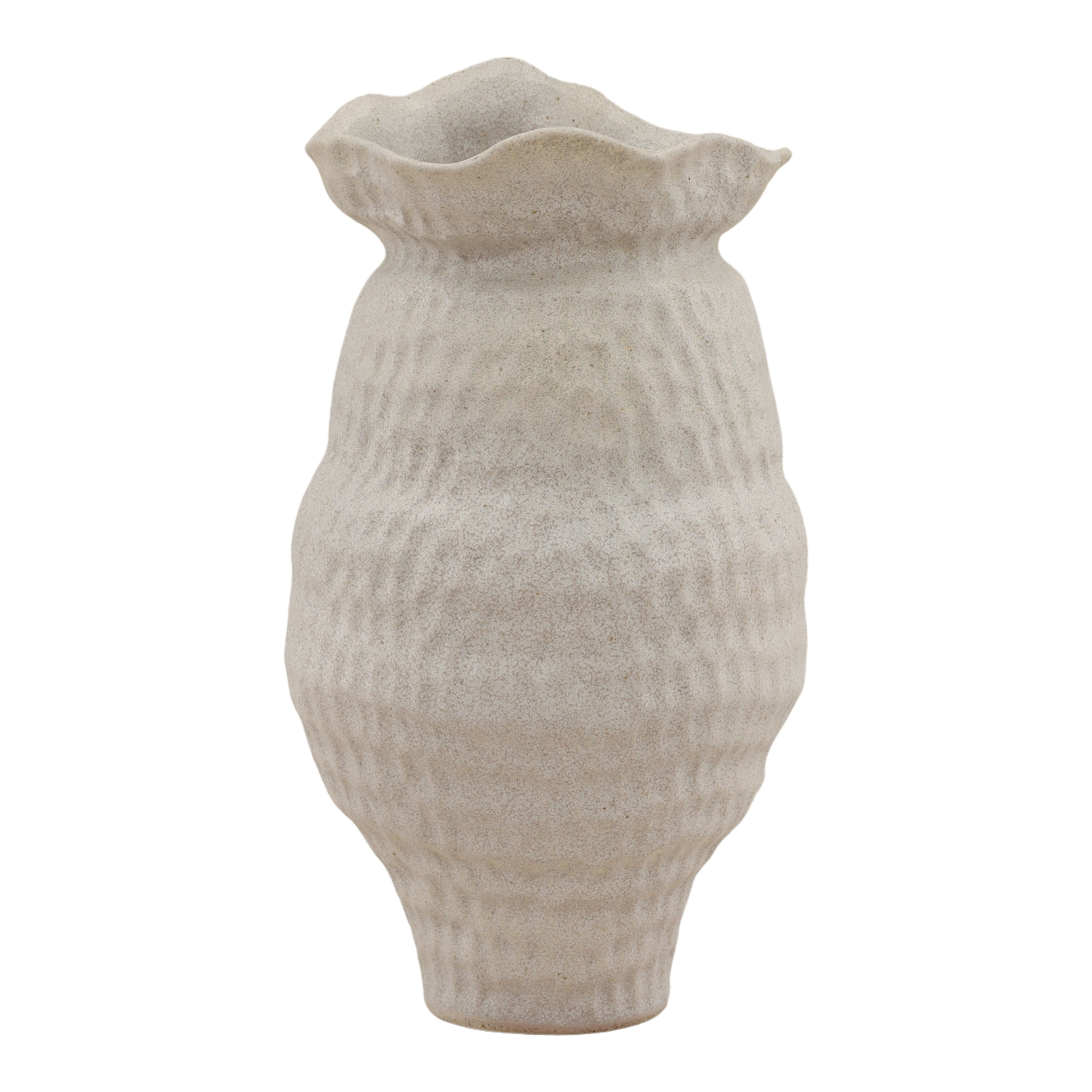 Pavona Vase Light Grey, Decor by Dovetail, 10.63" width x 18.7" height x 10.63" depth View 1