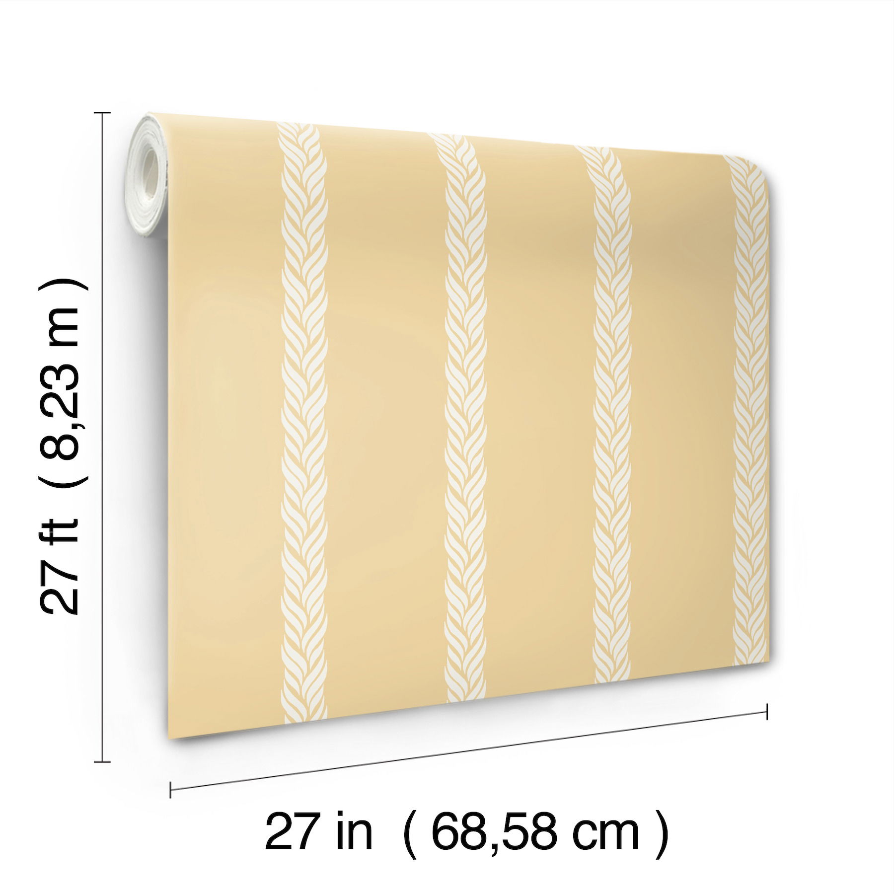 Braided Stripe Yellow Wallpaper Braided Stripe Yellow Wallpaper large image