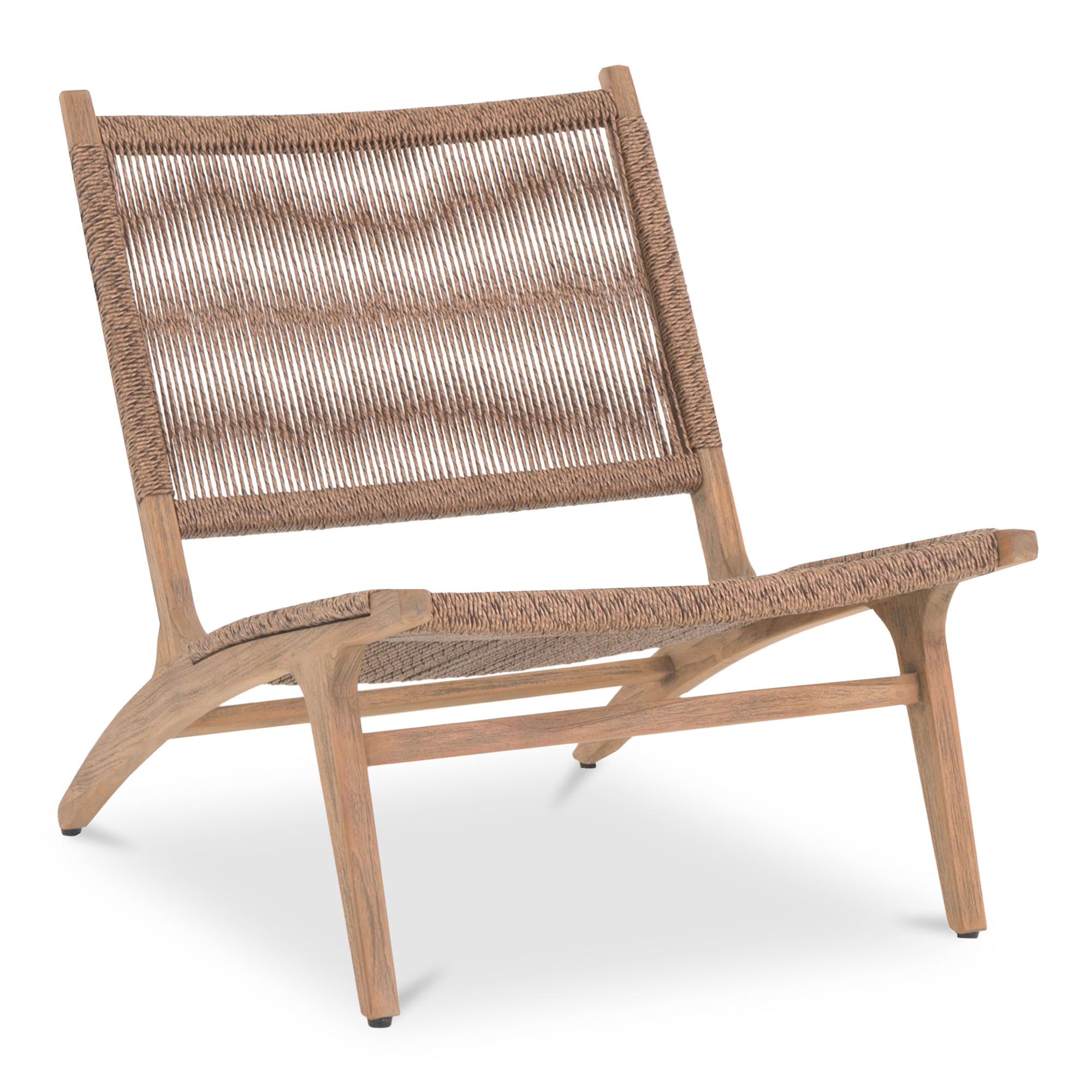 Palma Outdoor Lounge Chair Warm Brown, Outdoor Chair by Moe's Home, 2'1.5" width x 2'7" height x 2'11" depth View 2