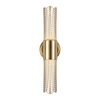 Cret 2 Light LED Brass Sconce thumbnail 3