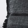 Malia 20L x 20W Black and Teal Fabric Fringed Pillow Cover thumbnail 7