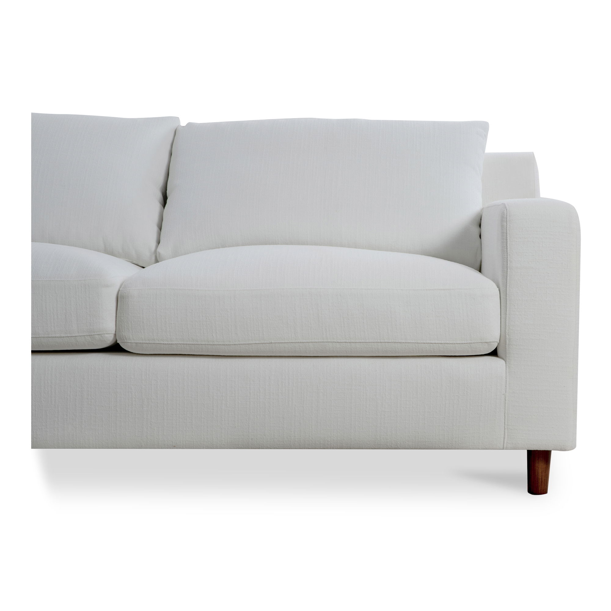 Hutton Left Sectional White, Sectional Sofa by Moe's Home, 100" width x 36.2" height x 29.8" depth View 5