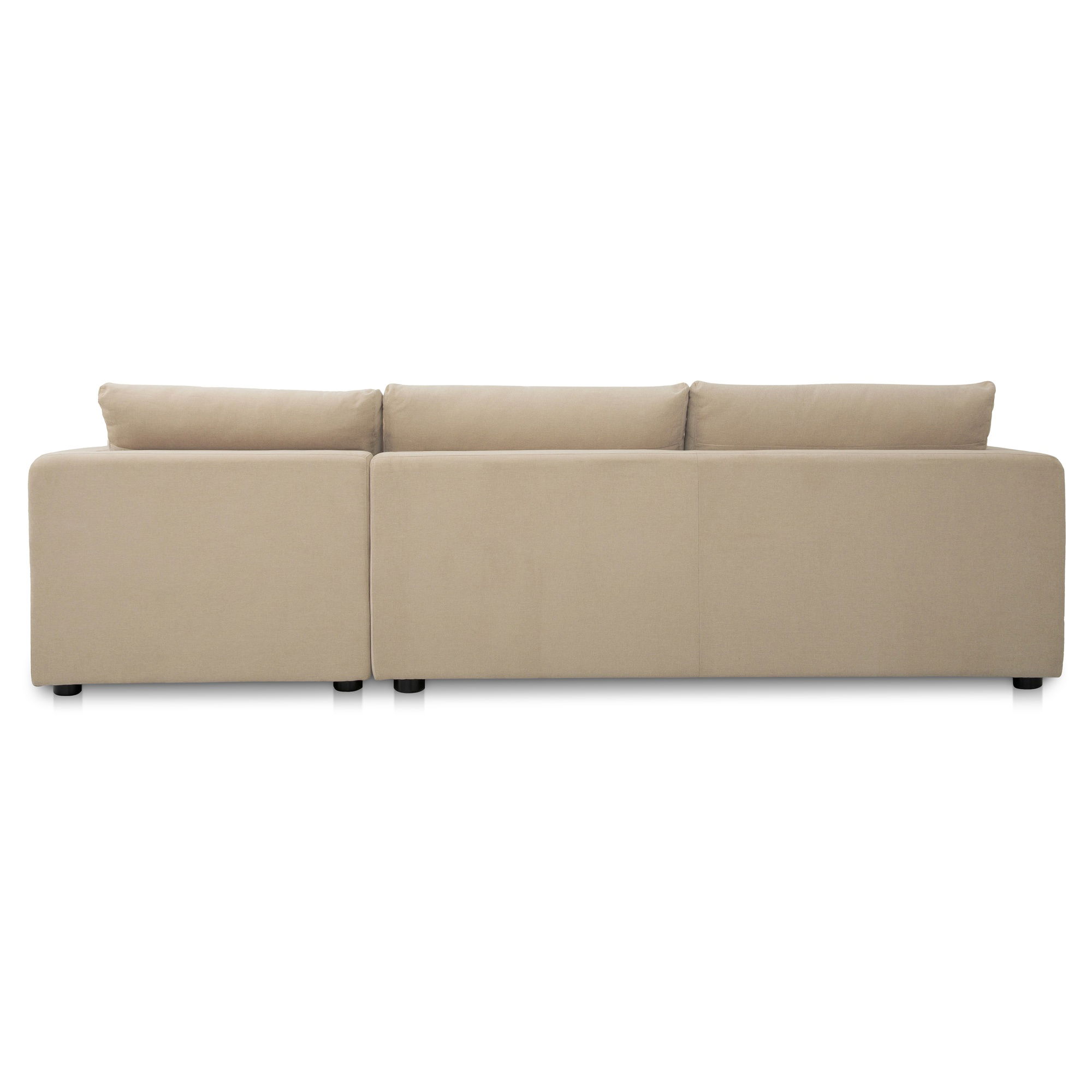 Burrow Sleeper Sectional With Storage Chaise Sand Right, Sectional Sofa by Moe's Home, 115.75" width x 32.68" height x 61" depth View 5