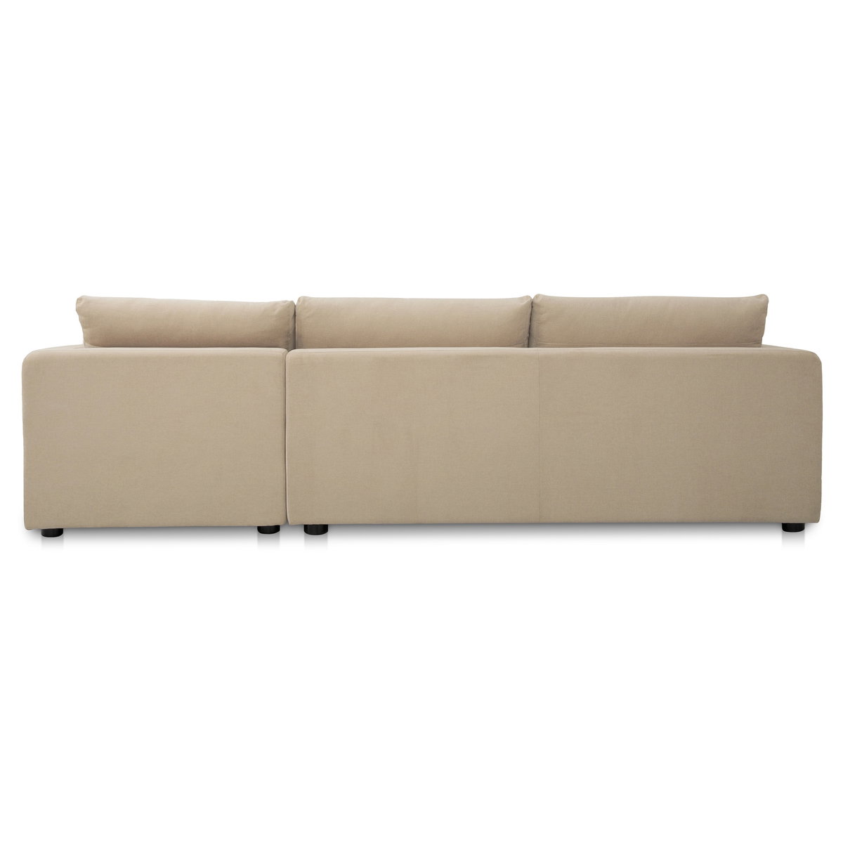 Burrow Sleeper Sectional With Storage Chaise Sand Right, Sectional Sofa by Moe's Home, 115.75" width x 32.68" height x 61" depth View 5