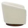 Oscy Swivel Chair Faux Shearling White, Accent Chair by Moe's Home, 31" width x 28" height x 31" depth thumbnail 3