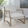 Melora Solid Oak Accent Chair thumbnail 4