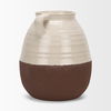 Tryna Large Beige with Matte Brown Ceramic Vase thumbnail 5