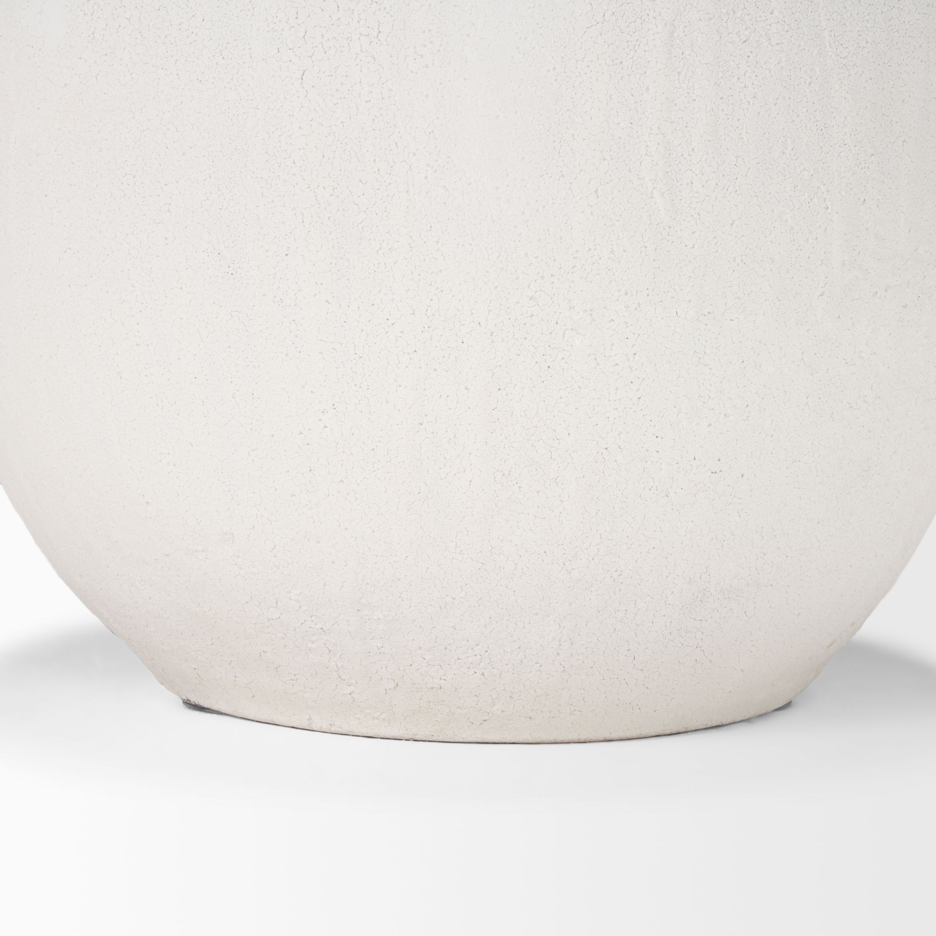 Karakum I Short White Textured Ceramic Vase large image 