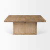 Grier  42' Square Light Brown Wood with Cane Coffee Table thumbnail 3