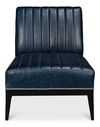 Agave Slipper Chair Distilled Lthr  Blue thumbnail 1