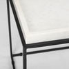 Nathan II 18' x 20' Square Top White Marble and Black Metal End/Side Table, Side & End Table by Mercana, 18" length x 18" width x 20" height thumbnail 12