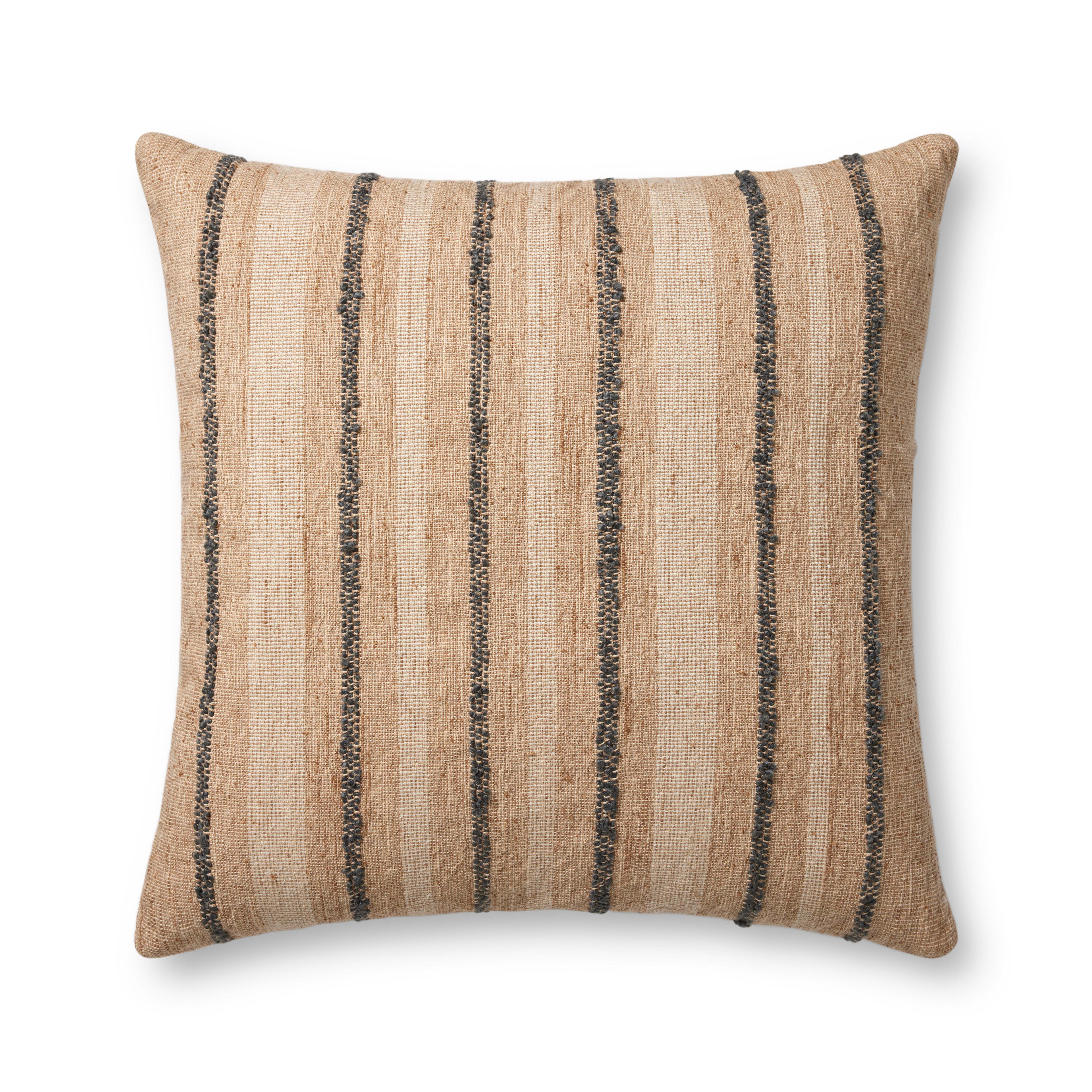 Amber Lewis x Loloi Elowen Pillow, Decorative Pillow, 22" length x 22" width
