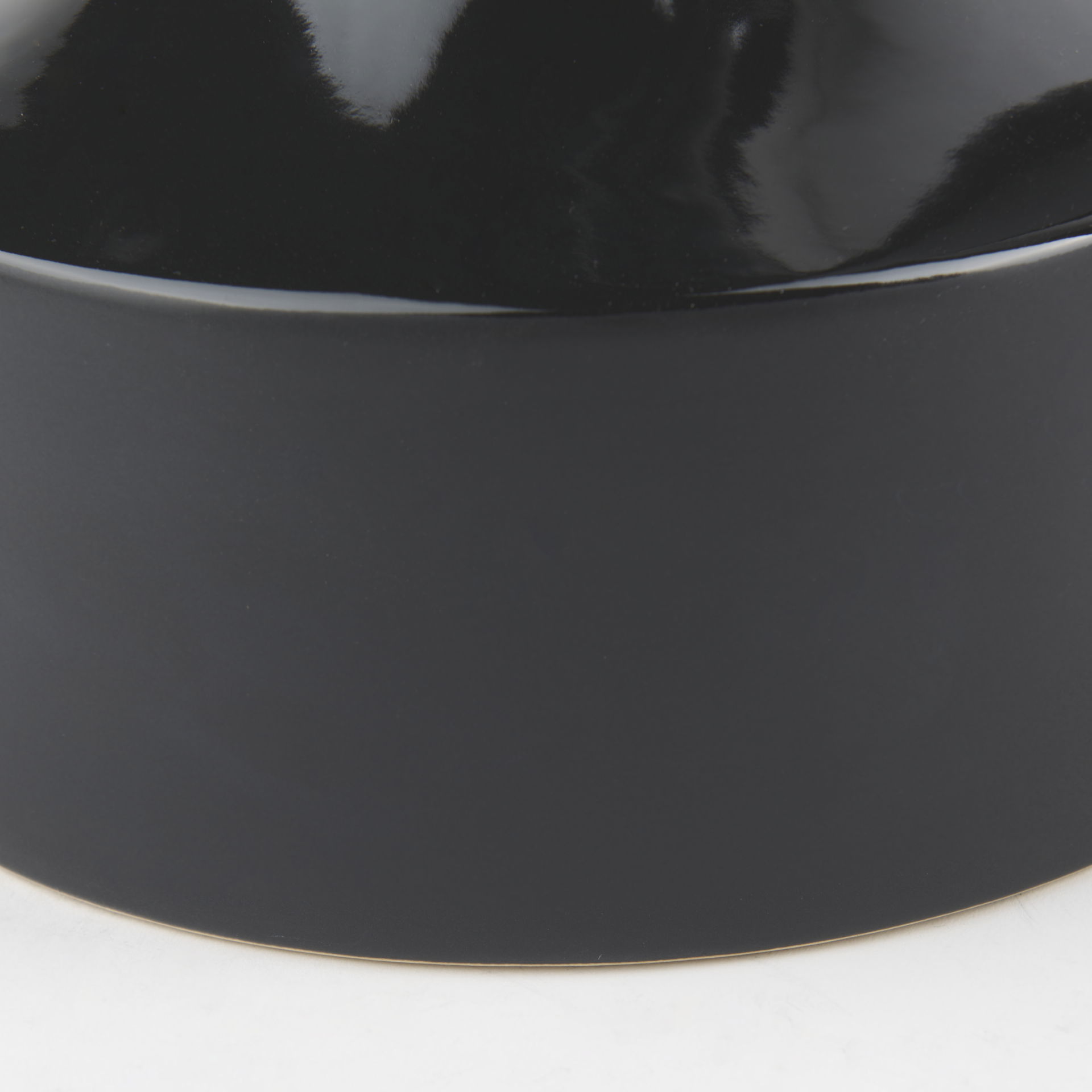 Burton 13.1H Large Glossy and Matte Black Ceramic Jug Vase large image 