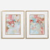 A Touch Of Blush And Rosewood Fences Art Set/2, by Uttermost, 27.62" width x 33.62" height x 1.5" depth thumbnail 1