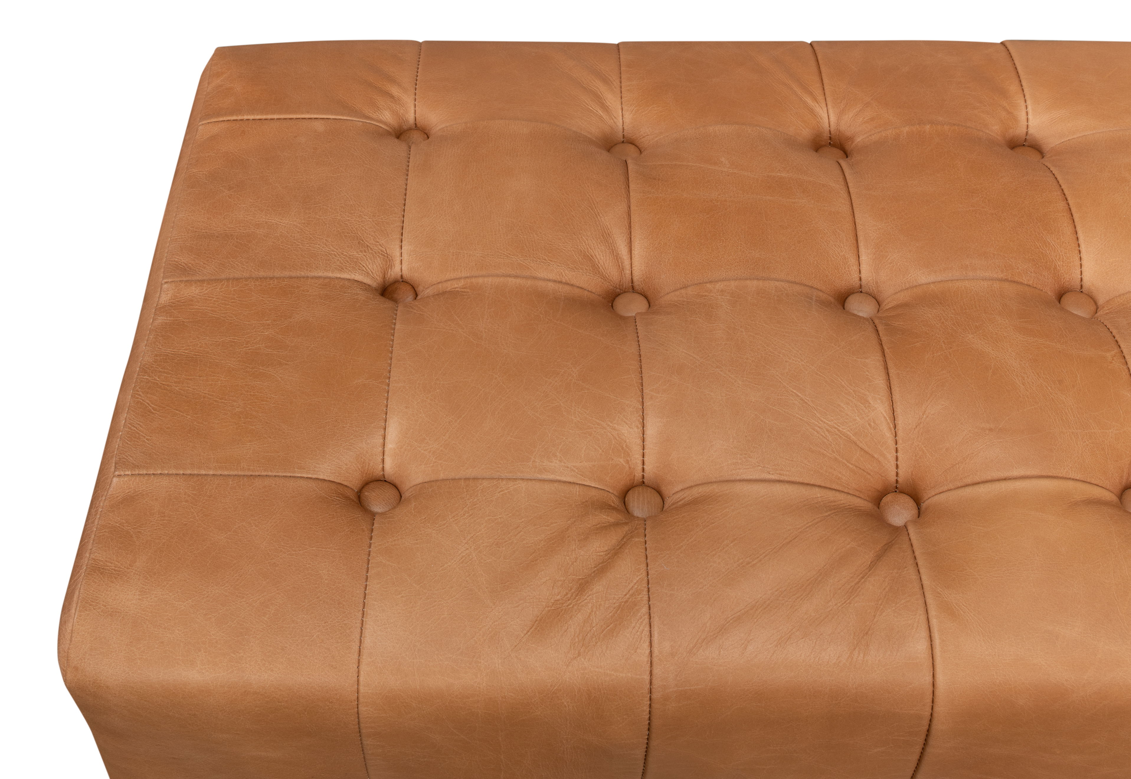 Beam Bench Tufted Leather large image 