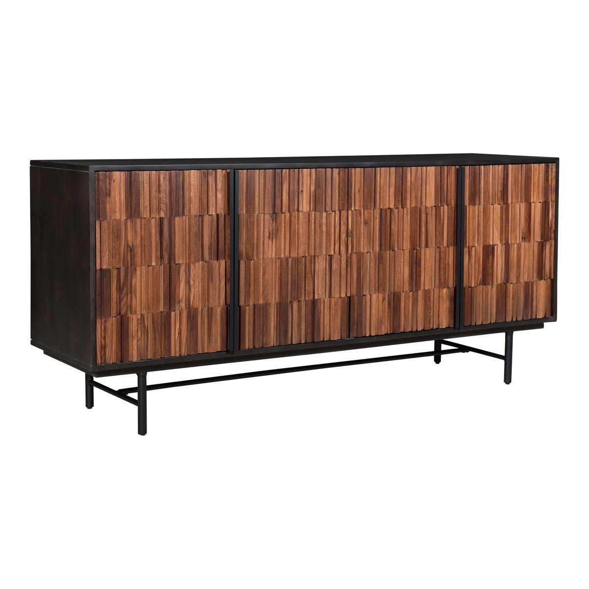Jackson Sideboard Black, Cabinets & Sideboard by Moe's Home, 68.5" width x 30" height x 18" depth View 2