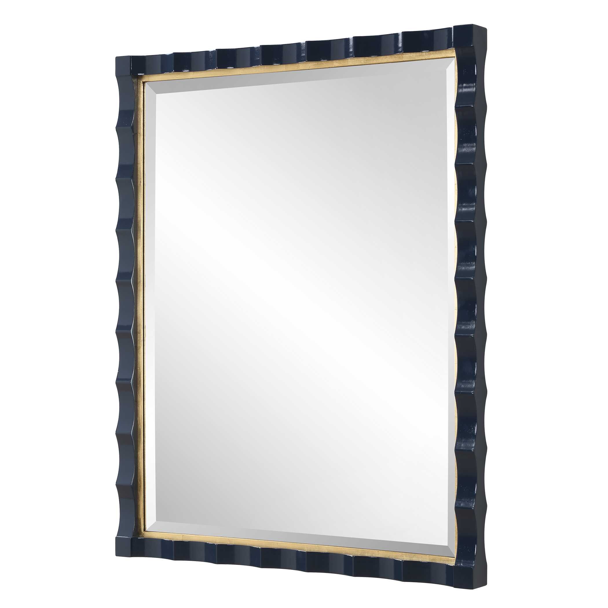 Gulf Navy Blue Mirror, by Uttermost, 31" width x 39" height x 2.25" depth View 5