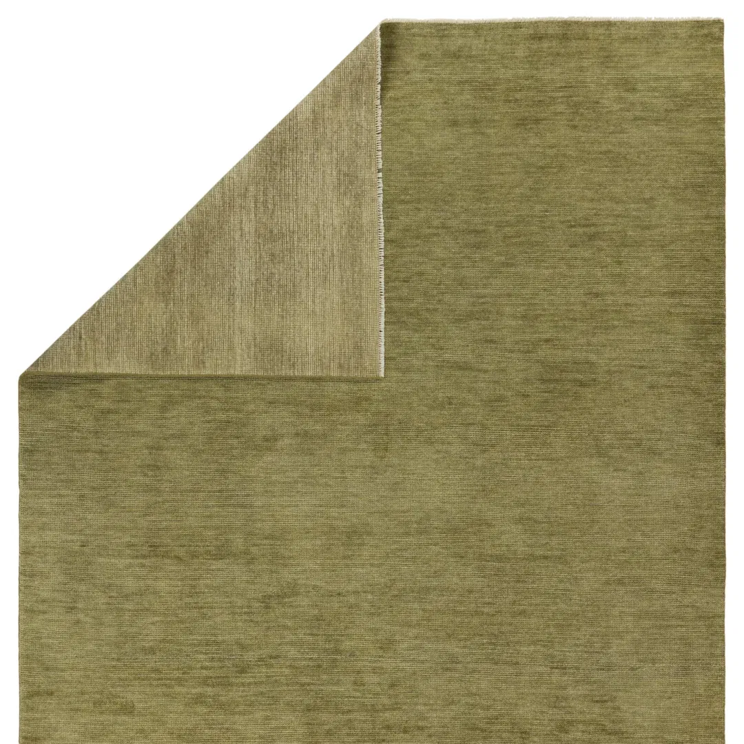 Jaipur Living Origin SAG16 Handknotted Solid Olive Green Area Rug (10'x14') large image 