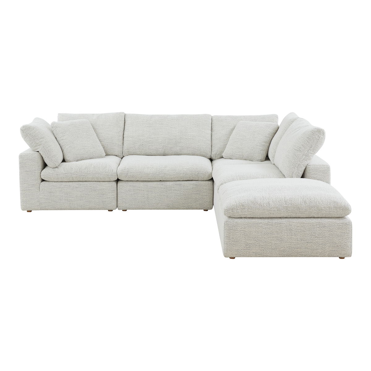 Terra Condo Dream Modular Sectional Coastside Sand, Sectional Sofa by Moe's Home, 114" width x 32" height x 114" depth View 1