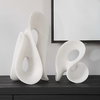 Silent Wave White Sculptures Set/2, Figurines & Statue by Uttermost, 8.75" width x 15" height x 7.5" depth thumbnail 3