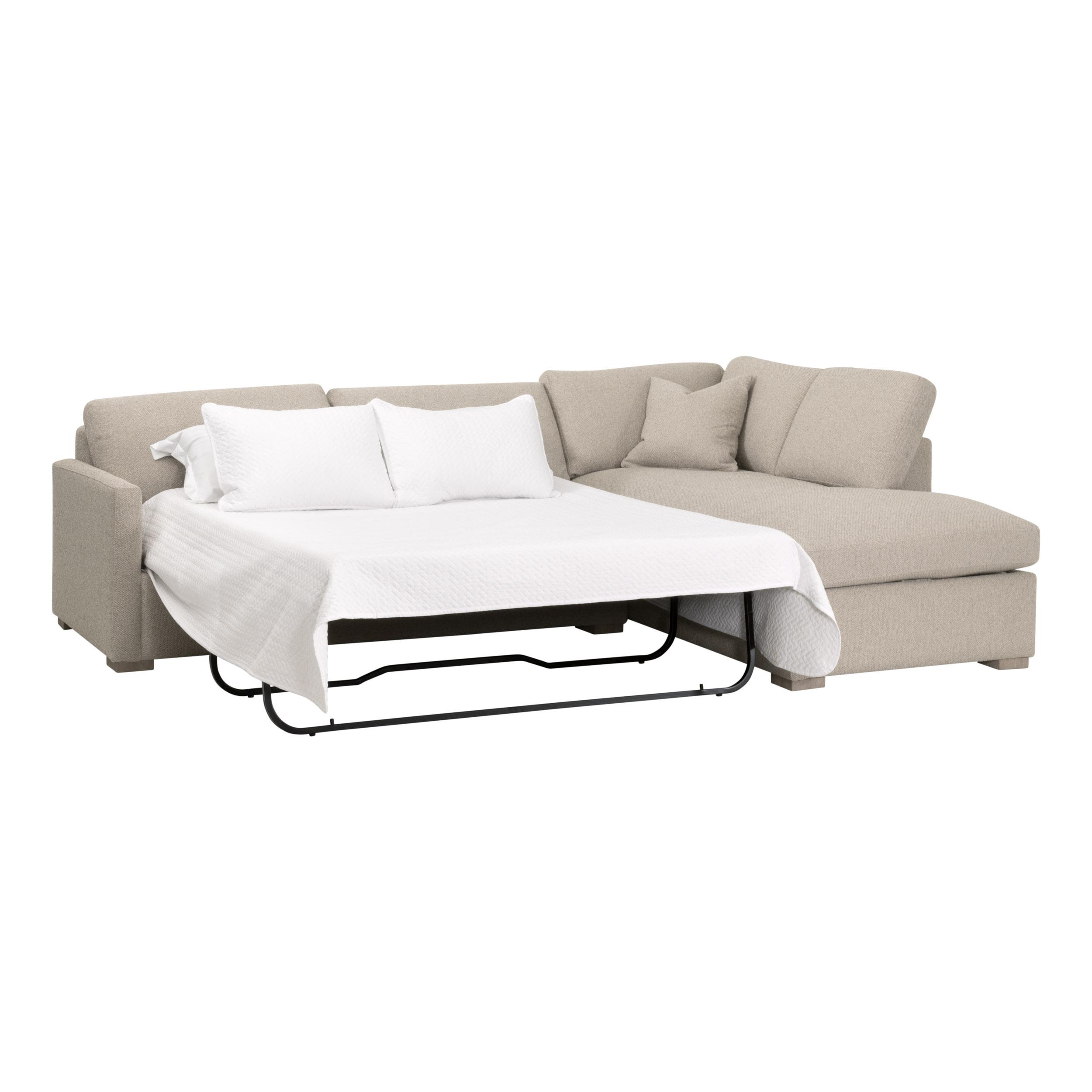 Clara 112' Slim Arm Sleeper Queen RF Sectional, Seating by Essentials for Living, 112" width x 37.5" height x 81" depth View 7