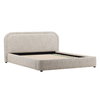 Agi Bed King Beige, by Dovetail, 88.5" width x 43.5" height x 88" depth thumbnail 1