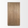 Sina Brown Oak Wood with Natural Rattan 2 Door Curio Cabinet thumbnail 5