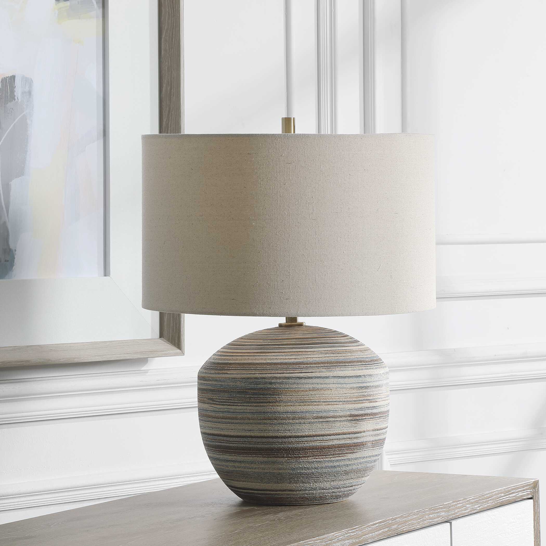 Prospect Striped Accent Lamp, by Uttermost, 17" width x 22" height x 17" depth View 9