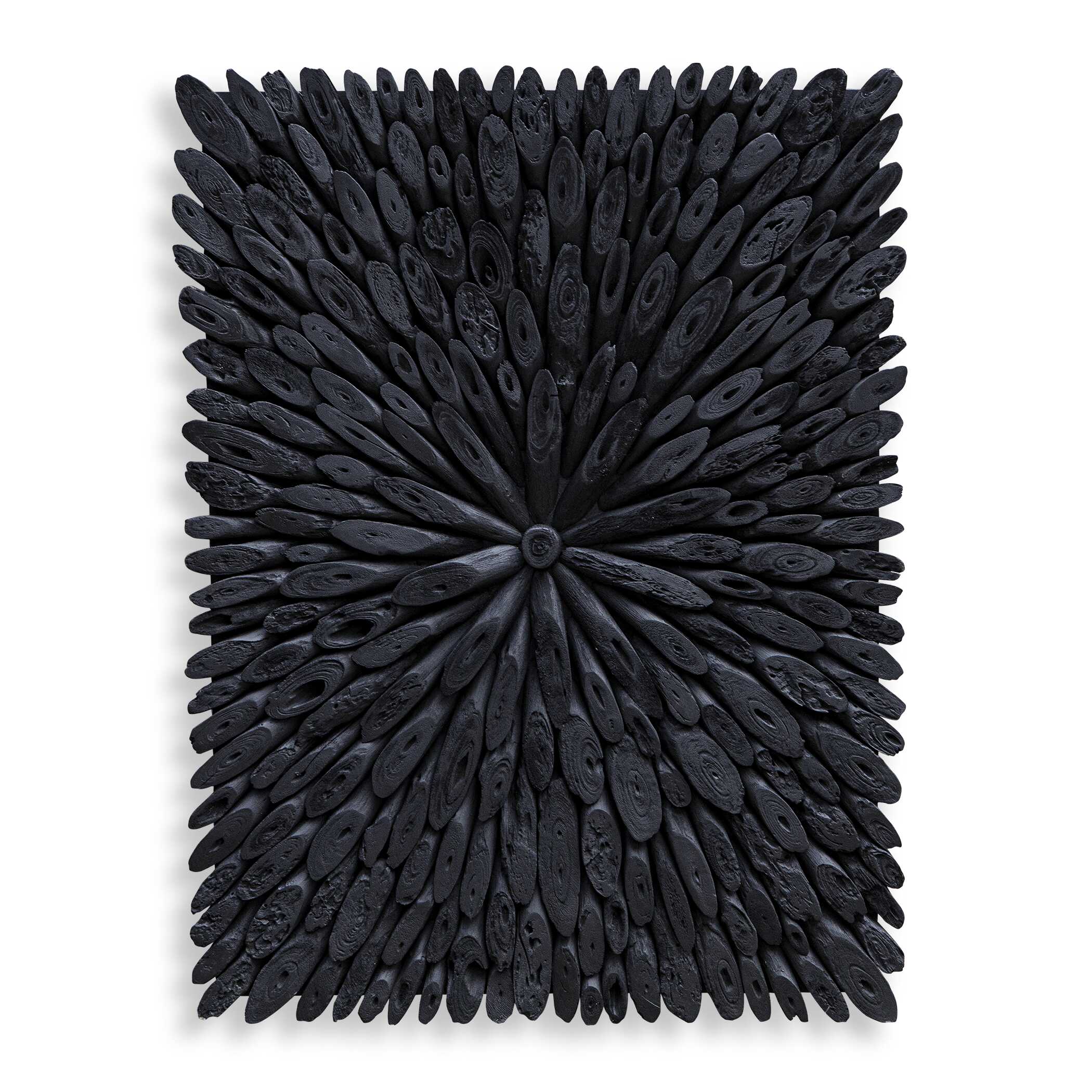 Bahama Black Wood Wall Decor, Sculptural Wall Art by Uttermost, 39.37" width x 29.5" height x 1.4" depth View 1