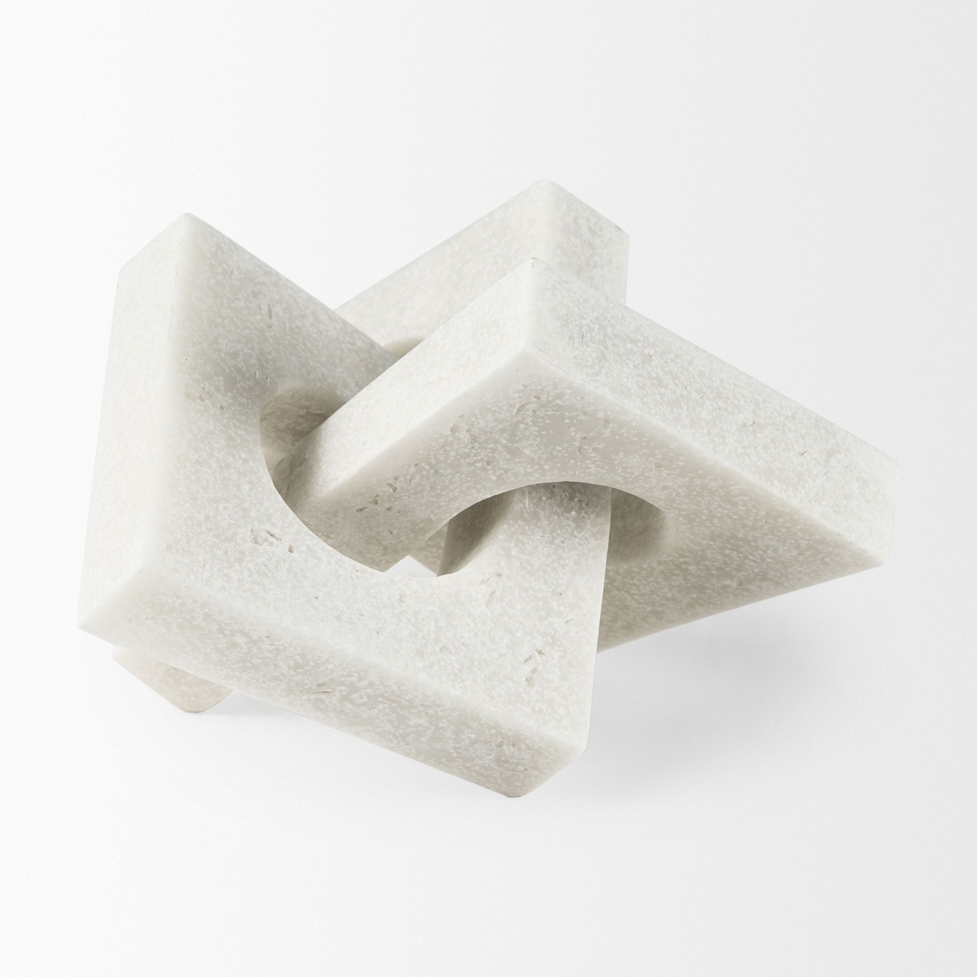 Linx  Small Granite Resin Sculpture Decorative Object, by Mercana, 7.95" length x 7.95" width x 5.32" height View 6