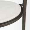 Felicity 15.8L X 15.8W X 22.5H Glass Top with White Marble Shelf and Antique Gold Base End/Side Table thumbnail 9