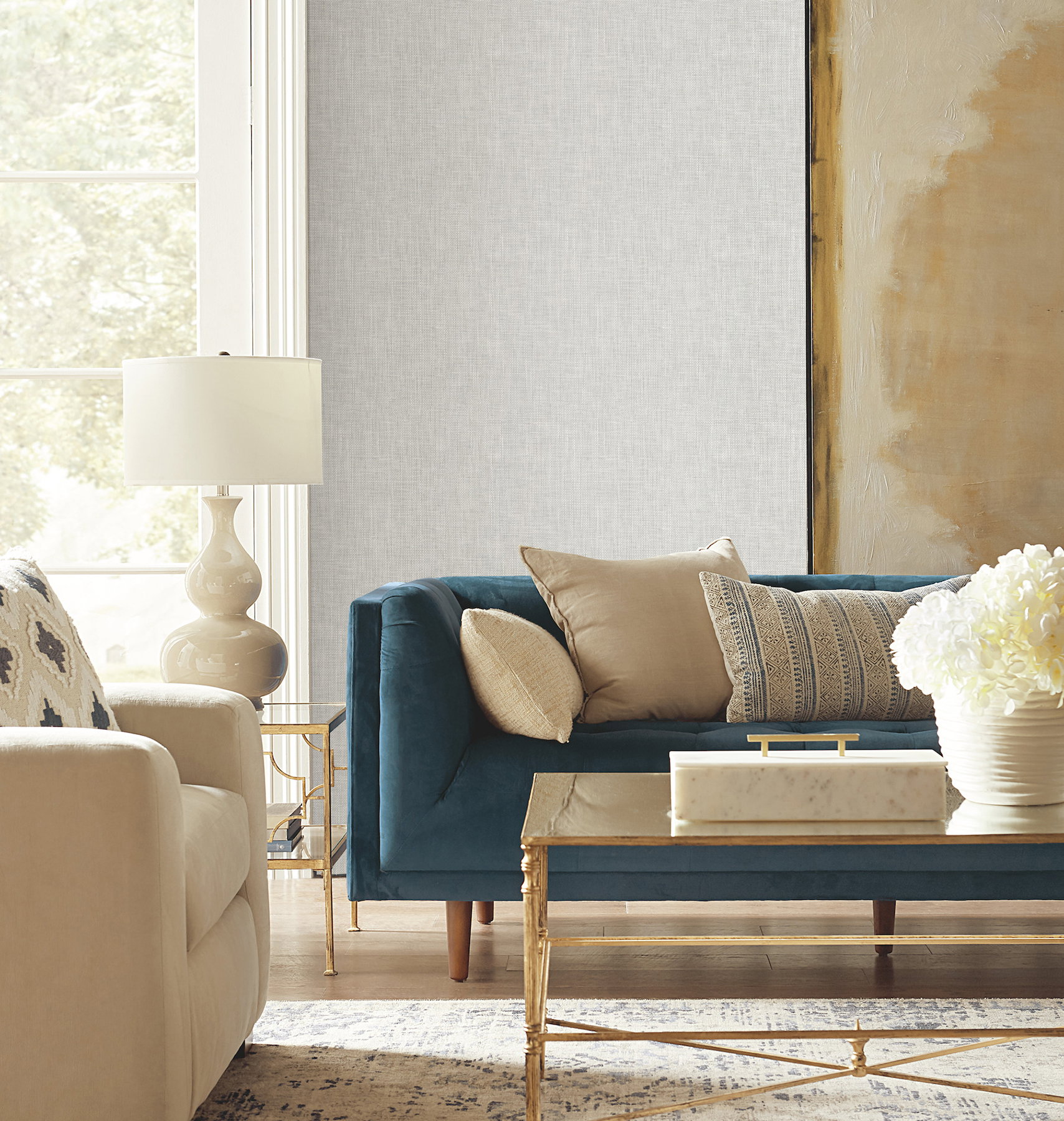Reed Basket White Peel & Stick Wallpaper by York Wall | Decorilla