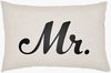 Mr & Mrs Lumbar Pillow, Decorative Pillow by Surya, 14" length x 22" width thumbnail