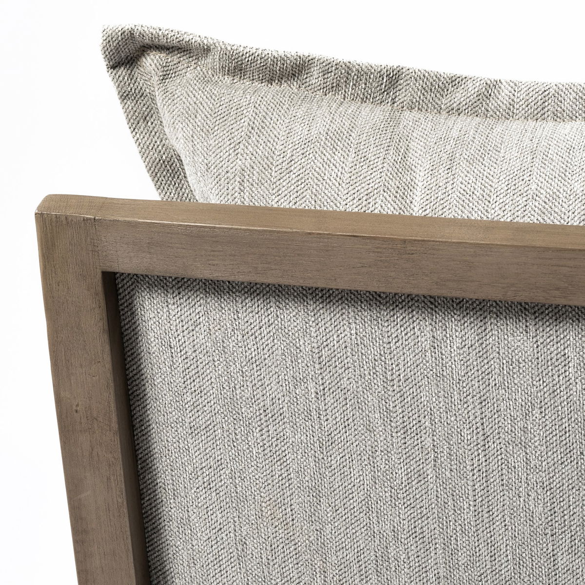 Sherlock Frost Gray Wood Frame Accent Chair, by Mercana, 25.98" length x 32.28" width x 34.25" height View 11