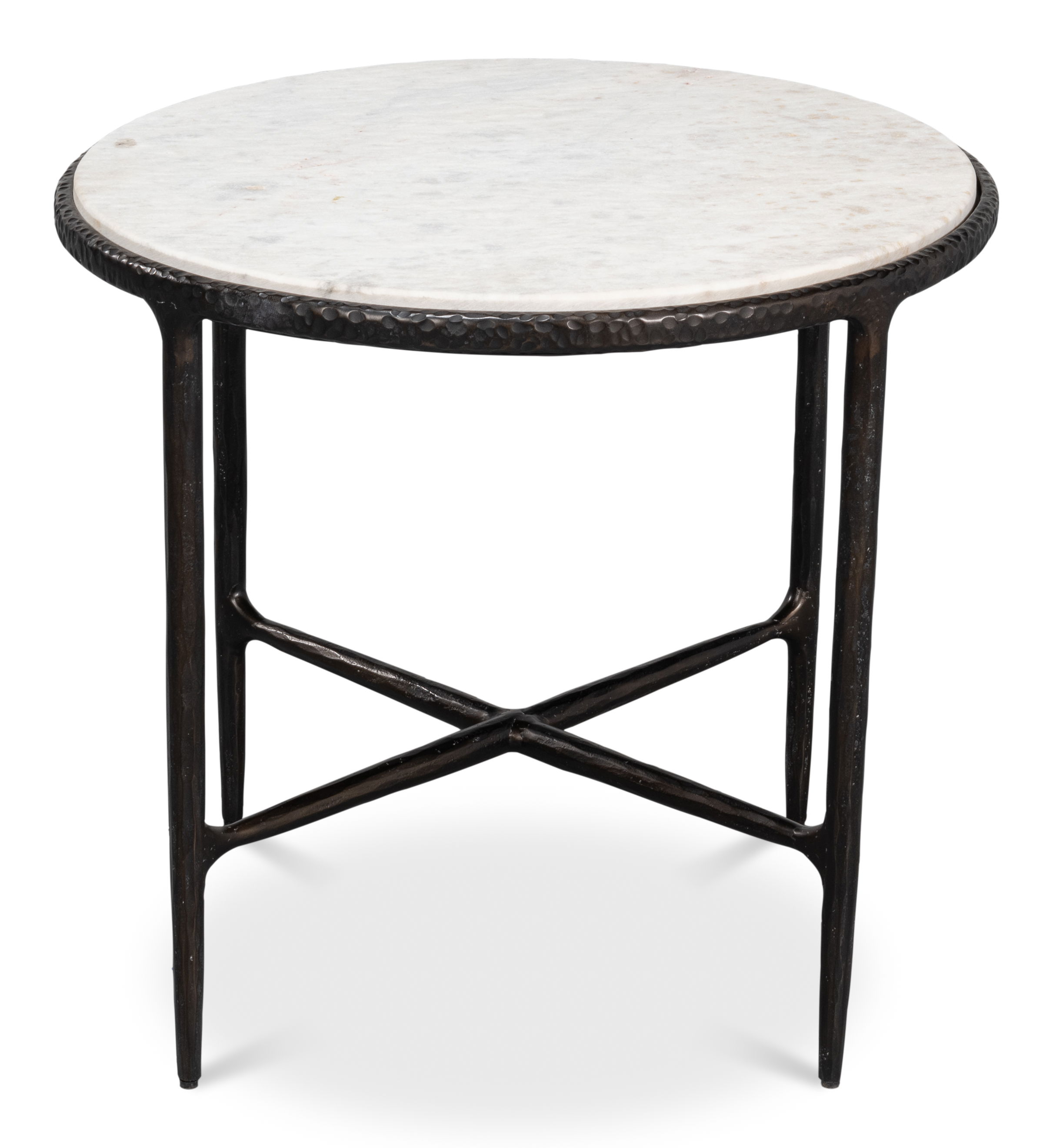 Dakor Round Side Table, Side & End Table by Sarreid, 24" length x 24" width x 22" height View 2