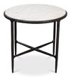 Dakor Round Side Table, by Sarreid, 2' length x 2' width x 1'10" height thumbnail 2