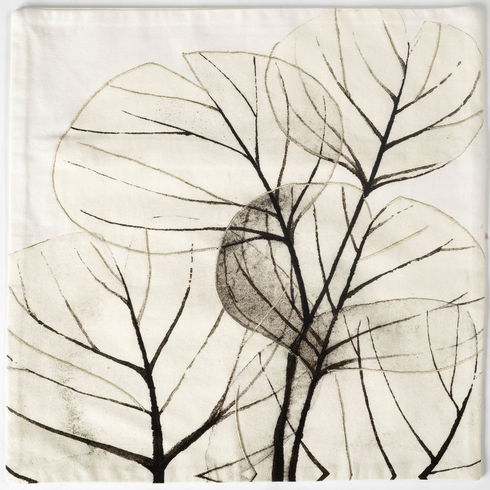 Edge of Twilight 18 x 18 Leaf Pattern Decorative Pillow Cover