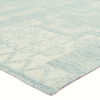 Cirus Hand Knotted Geometric Light Blue/ Ivory Area Rug (6''X9'') thumbnail 3