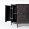 Lennon  Dark Brown Fir Veneer 4 Door Demilune Cabinet thumbnail 10