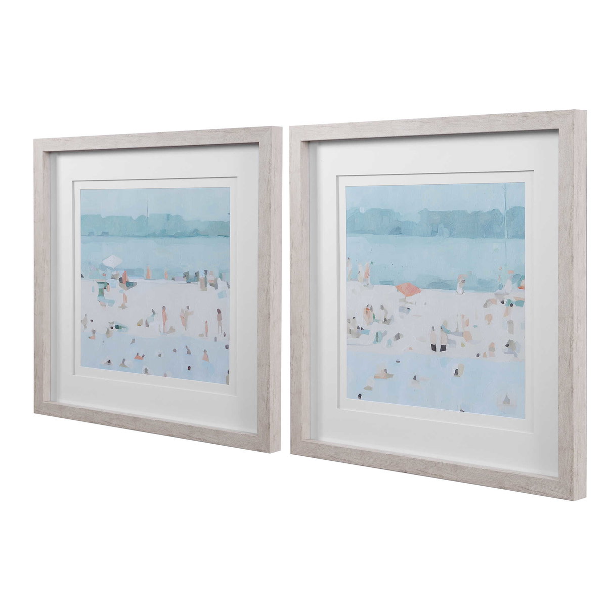 Sea Glass Sandbar Framed Prints Set/2, Art by Uttermost, 30.5" width x 30.5" height x 2" depth View 4