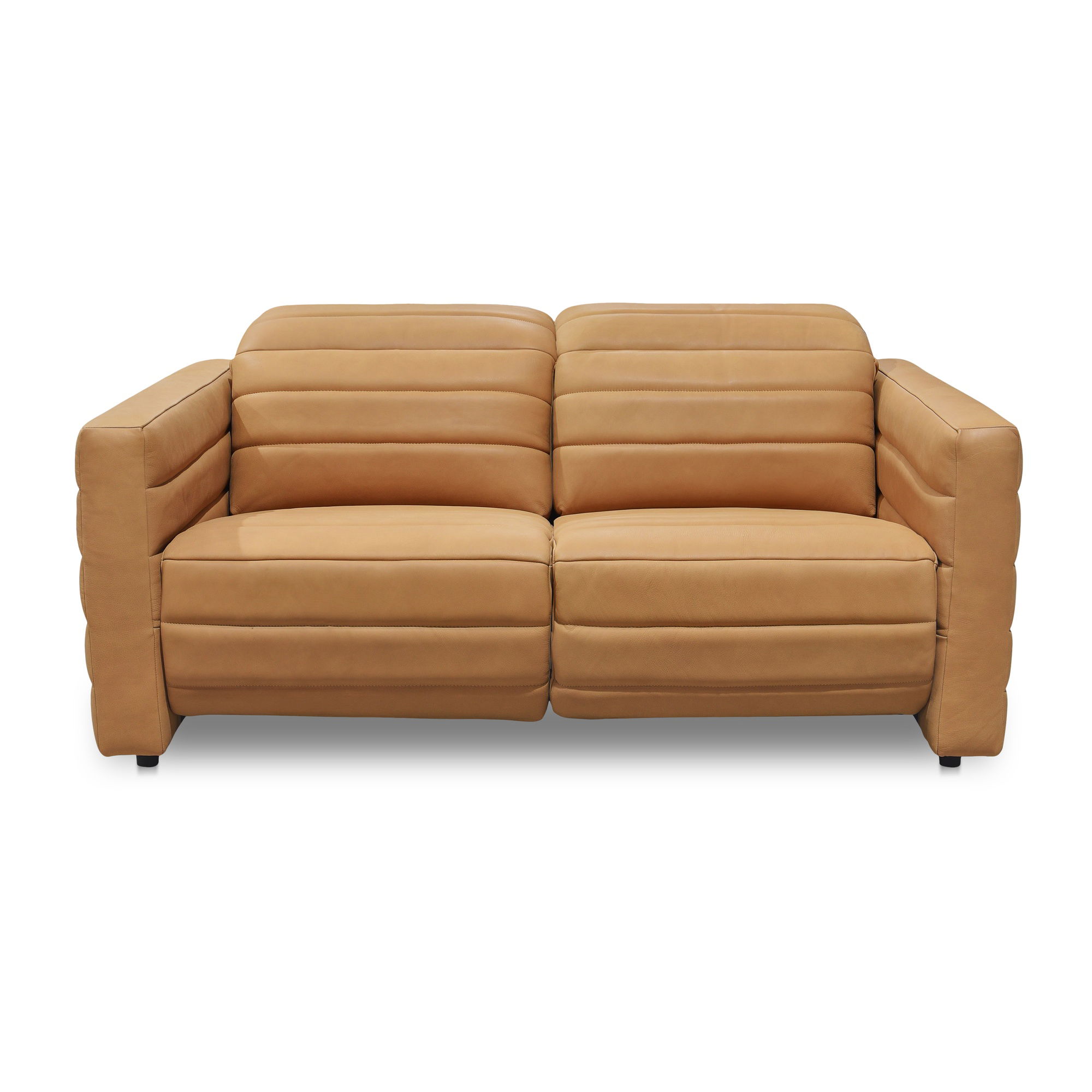 Juno Power Recliner Sofa Tan Leather, Sofas & Sectional by Moe's Home, 65" width x 31.5" height x 42" depth View 1
