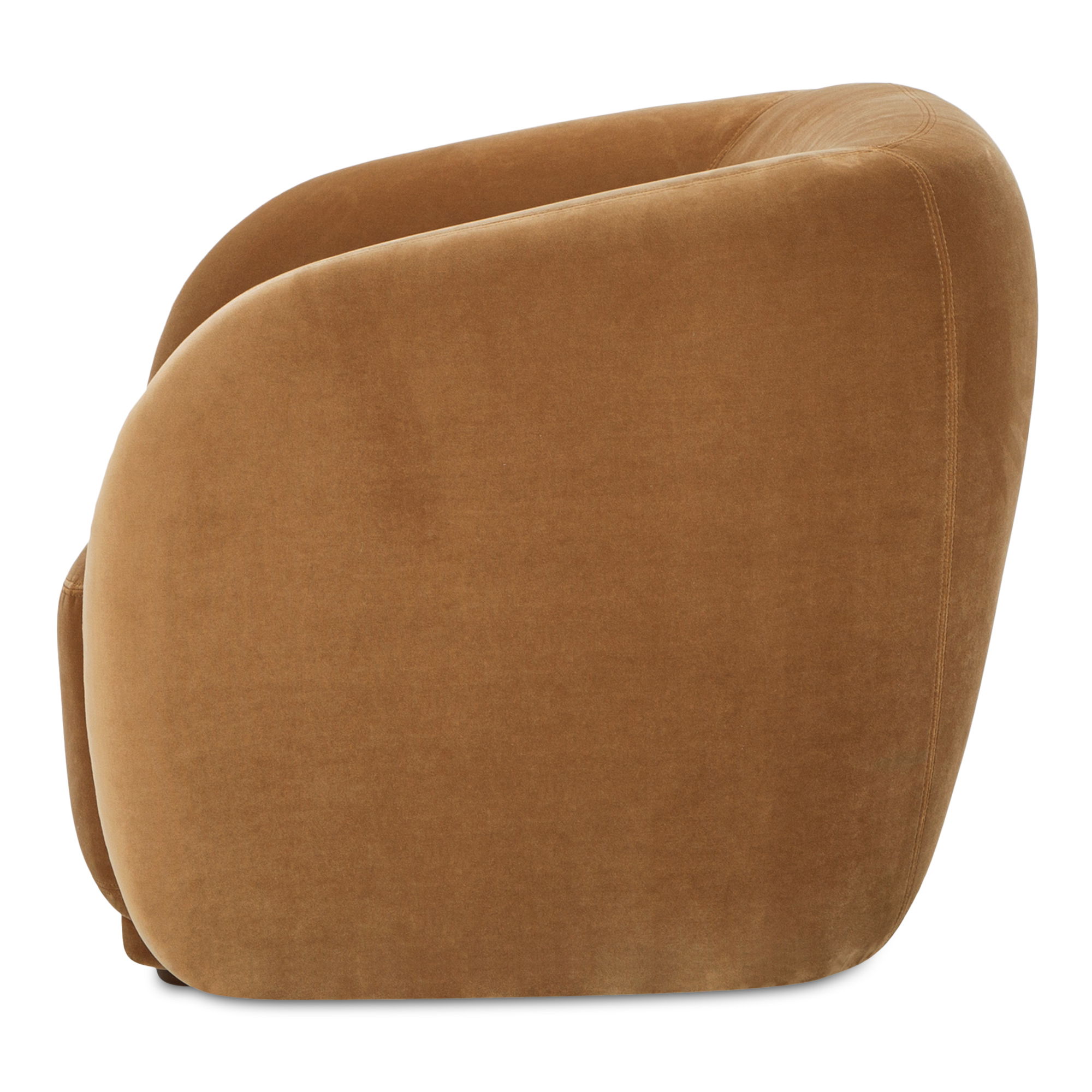 Faye Accent Chair Tan Faux Mohair, by Moe's Home, 37" width x 29.25" height x 33" depth View 3