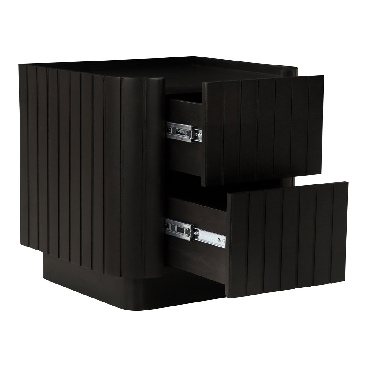 Povera Nightstand Black, by Moe's Home, 20" width x 20" height x 18" depth View 4