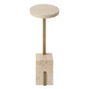 Feranno Travertine Accent Table, Furniture by Uttermost, 12" width x 22" height x 8" depth thumbnail 5